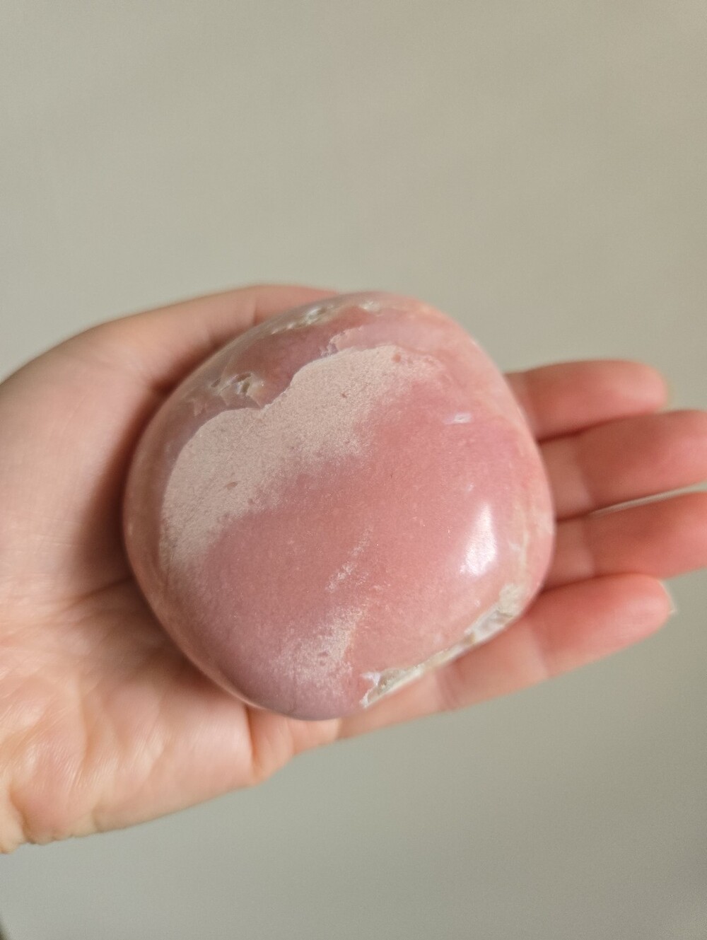 XL Pink Opal Palm Stone
